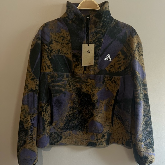 NIKE ACG THERMA-FIT 1/2-ZIP Fleece WOLF TREE - Picture 5 of 8